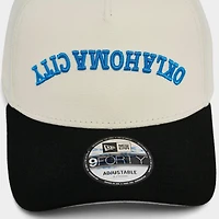 New Era Oklahoma City Thunder NBA 9FORTY A-Frame Upside Down Wordmark Snapback Hat