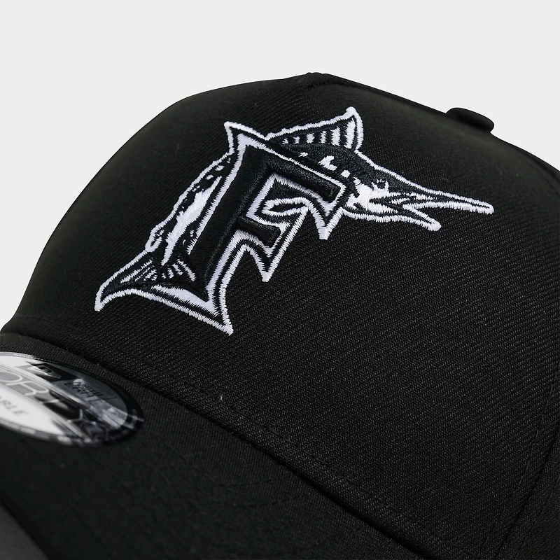 New Era Florida Marlins MLB 9FORTY A-Frame Monochrome Snapback Hat