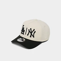 New Era Los Angeles Dodgers New York Yankees MLB Split 9FORTY A-Frame Snapback Hat