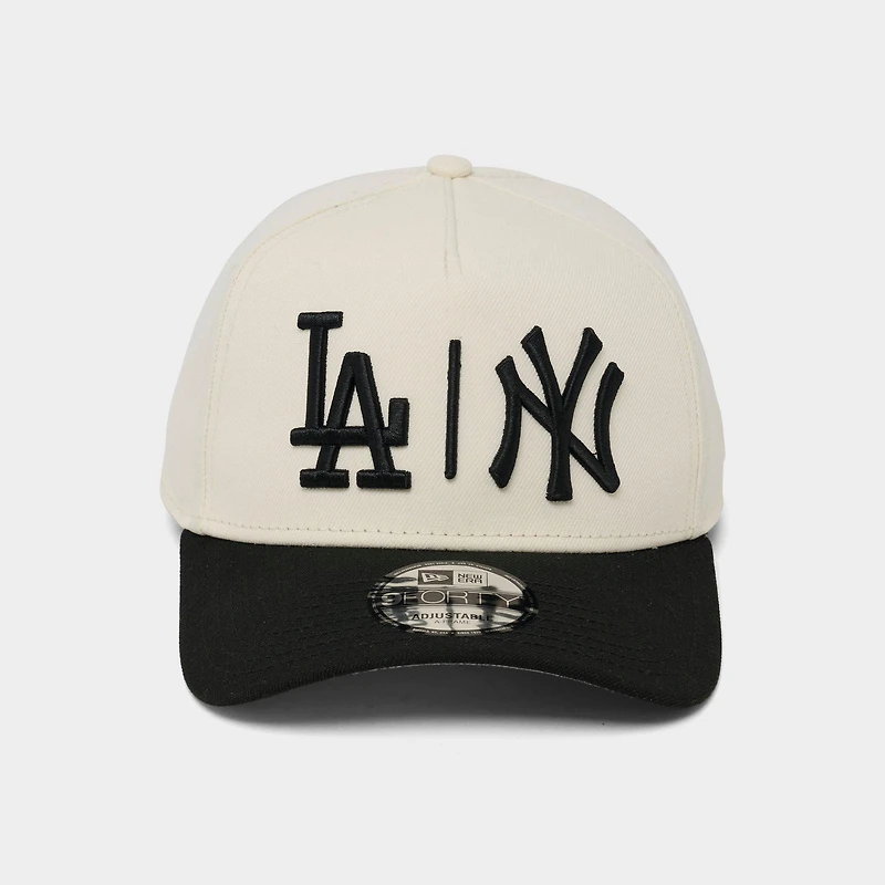 New Era Los Angeles Dodgers New York Yankees MLB Split 9FORTY A-Frame Snapback Hat
