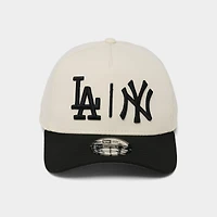 New Era Los Angeles Dodgers New York Yankees MLB Split 9FORTY A-Frame Snapback Hat