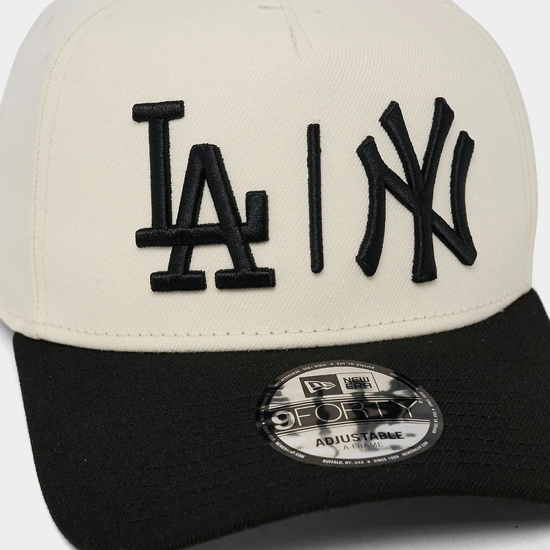 New Era Los Angeles Dodgers New York Yankees MLB Split 9FORTY A-Frame Snapback Hat