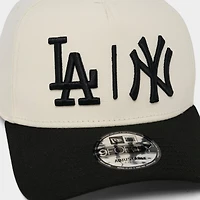 New Era Los Angeles Dodgers New York Yankees MLB Split 9FORTY A-Frame Snapback Hat