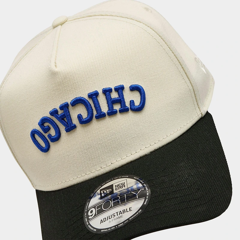 New Era Chicago Cubs MLB Upside Down Wordmark 9FORTY A-Frame Snapback Hat