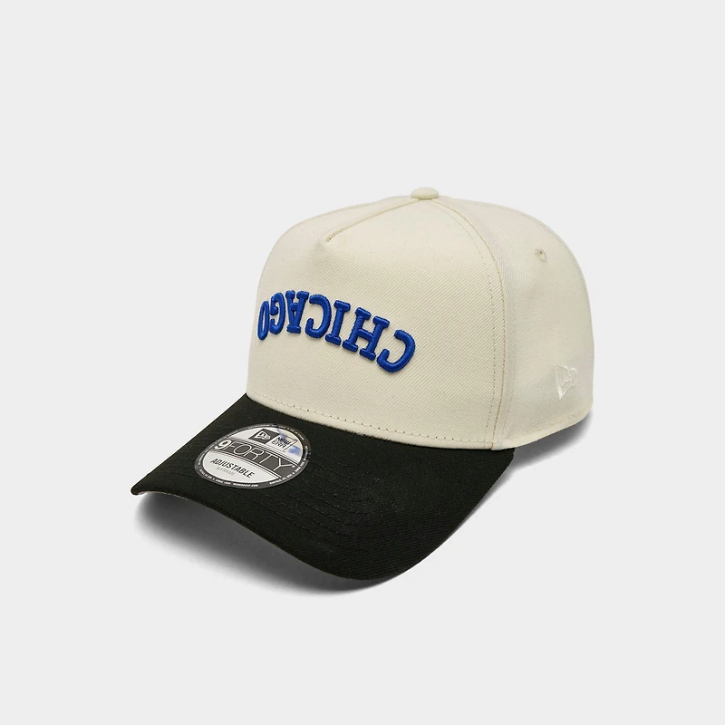 New Era Chicago Cubs MLB Upside Down Wordmark 9FORTY A-Frame Snapback Hat