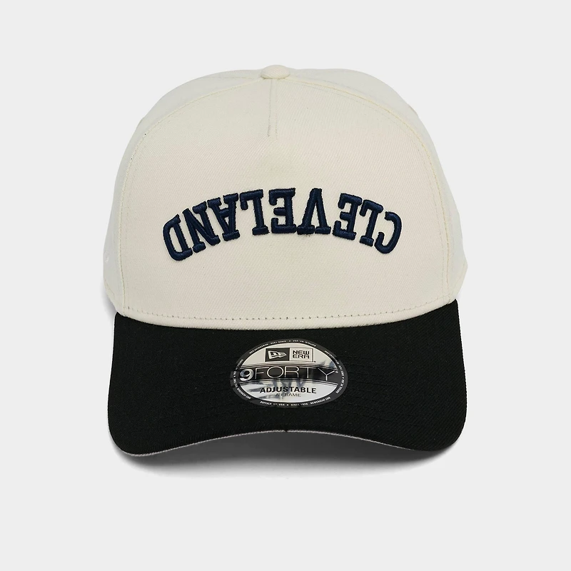 New Era Cleveland Guardians MLB 9FORTY A-Frame Upside Down Wordmark Snapback Hat