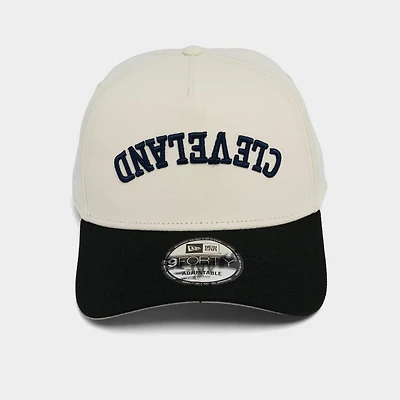 New Era Cleveland Guardians MLB 9FORTY A-Frame Upside Down Wordmark Snapback Hat