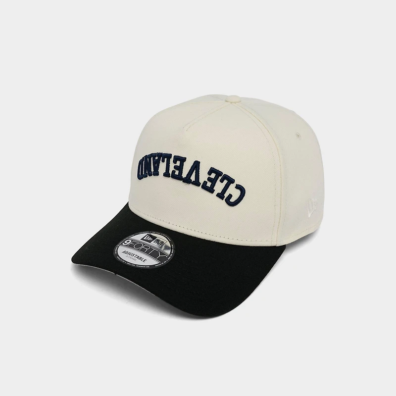 New Era Cleveland Guardians MLB 9FORTY A-Frame Upside Down Wordmark Snapback Hat