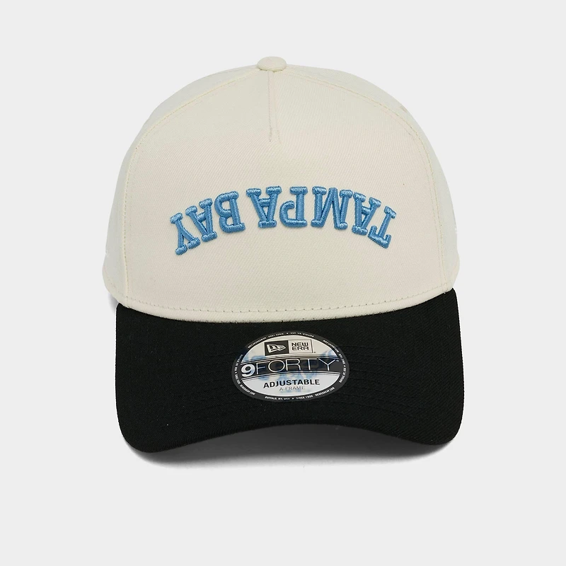New Era Tampa Bay Rays MLB Upside Down Wordmark 9FORTY A-Frame Snapback Hat