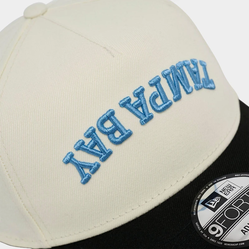 New Era Tampa Bay Rays MLB Upside Down Wordmark 9FORTY A-Frame Snapback Hat