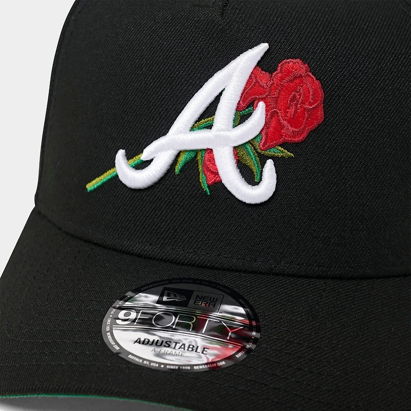New Era Atlanta Braves MLB Rose 9FORTY A-Frame Snapback Hat