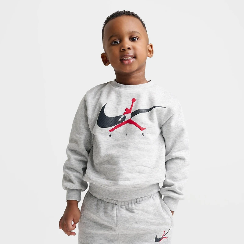 Kids' Toddler Jordan Jumpman Swoosh Crewneck Sweatshirt and Jogger Pants Set