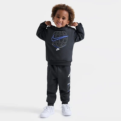 Kids' Toddler Nike Globe Crewneck Sweatshirt and Jogger Pants Set