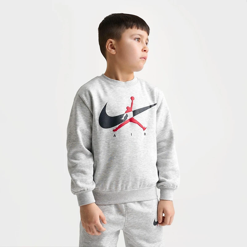 Little Kids' Jordan Jumpman Swoosh Crewneck Sweatshirt and Jogger Pants Set