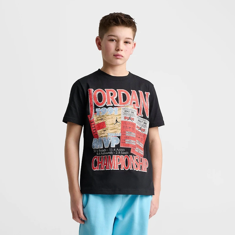 Big Kids' Jordan Infrared Retro Tickets Graphic T-Shirt