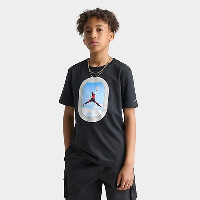 Big Kids' Jordan Plane Window Graphic T-Shirt