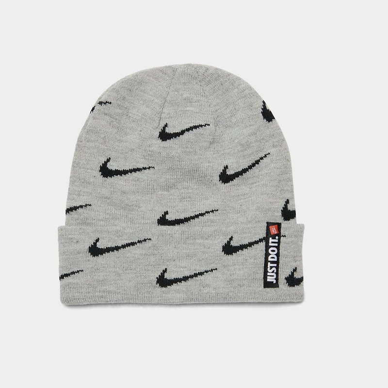 Kids' Nike Swoosh Repeat Allover Print Beanie and Gloves Set