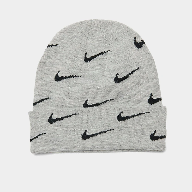 Kids' Nike Swoosh Repeat Allover Print Beanie and Gloves Set