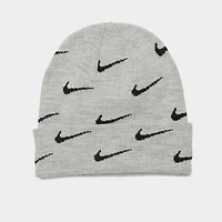 Kids' Nike Swoosh Repeat Allover Print Beanie and Gloves Set