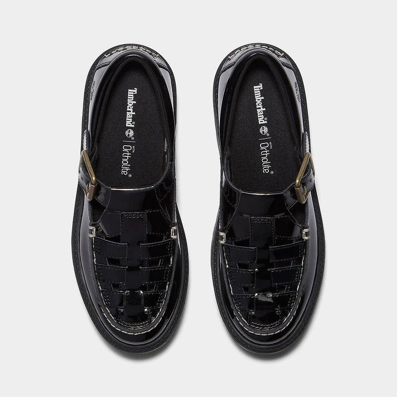 Women's Timberland Patent Leather Stone Street Platform Buckle Casual Shoes