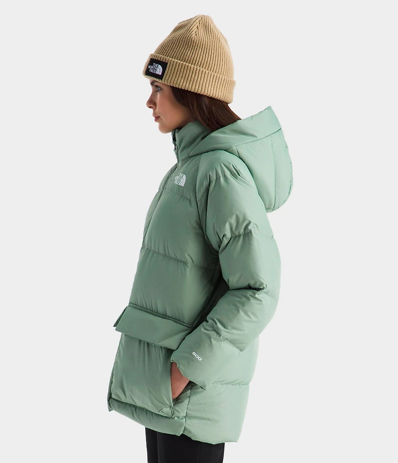 Big Kids' The North Face Down Fleece-Lined Short Parka Jacket