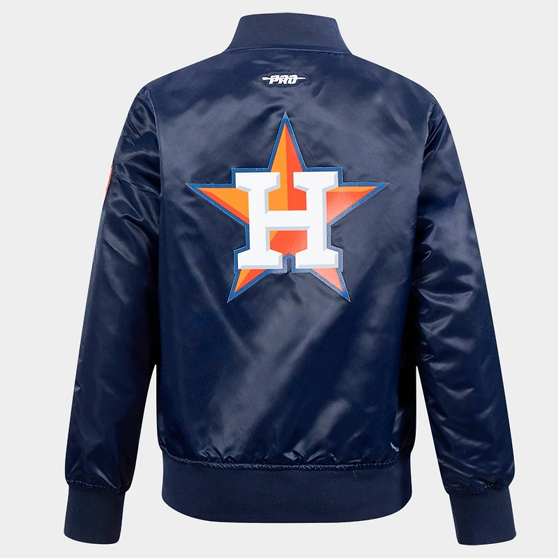 Big Kids' Pro Standard Houston Astros MLB Classic Baseball Satin Jacket