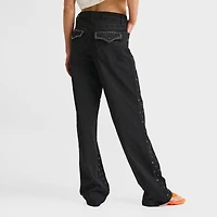 Women's Smoke Rise Alex Mid-Rise Wide Leg Rhinestone Denim Pants