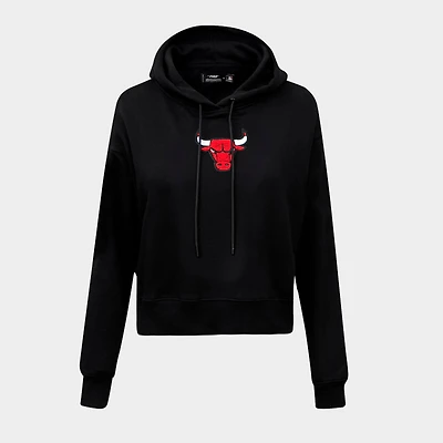 Women's Pro Standard Chicago Bulls NBA Classic Fleece Cropped Pullover Hoodie