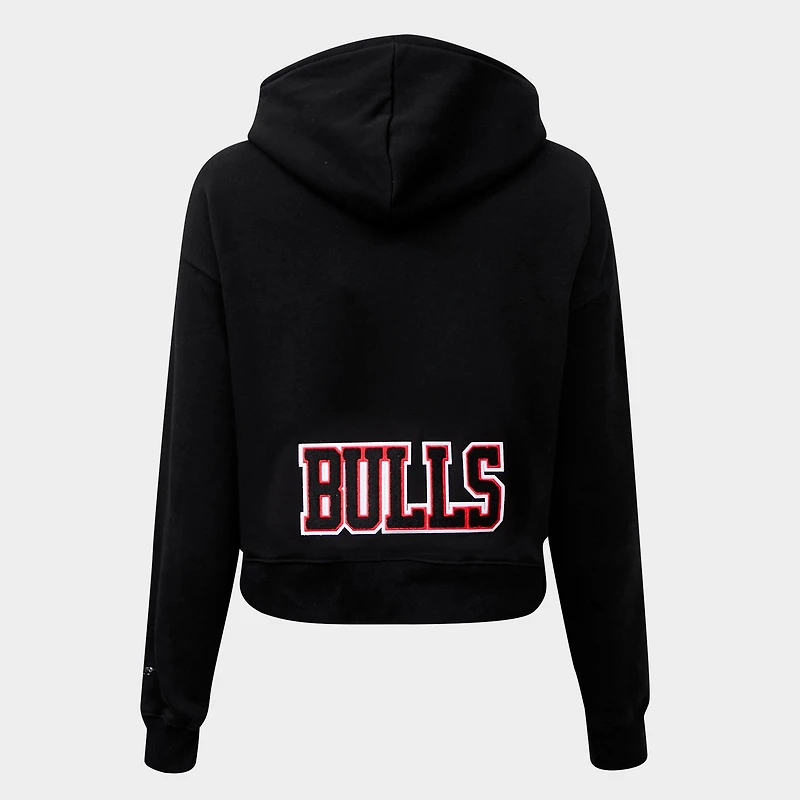 Women's Pro Standard Chicago Bulls NBA Classic Fleece Cropped Pullover Hoodie