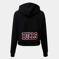 Women's Pro Standard Chicago Bulls NBA Classic Fleece Cropped Pullover Hoodie