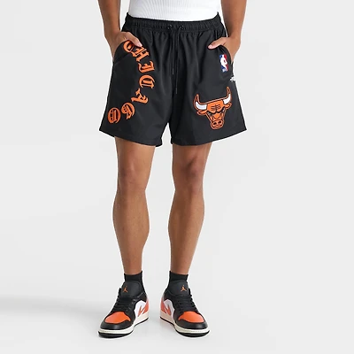Men's Pro Standard Chicago Bulls NBA Old English Nylon Shorts