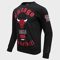 Men's Pro Standard Chicago Bulls NBA Old English Fleece Crewneck Sweatshirt