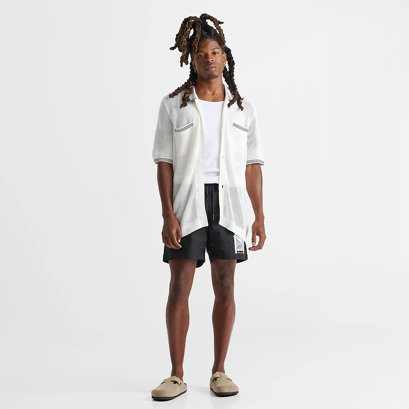 Men's Bélier Striped Crochet Resort Shirt