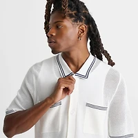 Men's Bélier Striped Crochet Resort Shirt