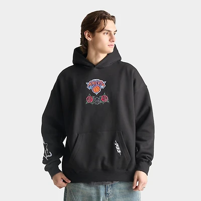 Men's Pro Standard New York Knicks NBA Fire and Roses Drop Shoulder Pullover Hoodie