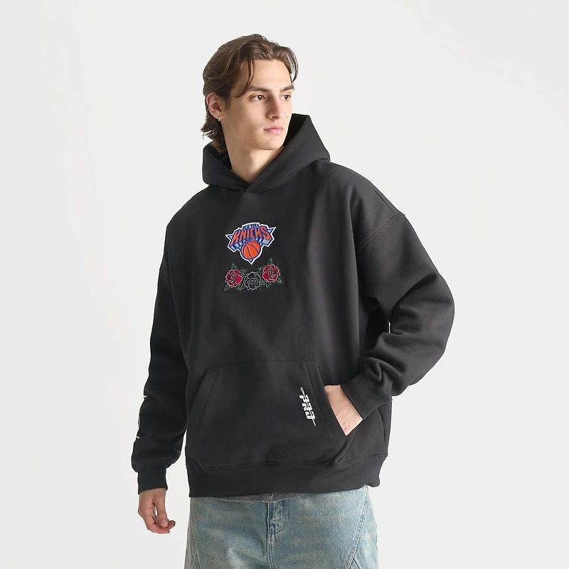 Men's Pro Standard New York Knicks NBA Fire and Roses Drop Shoulder Pullover Hoodie