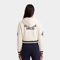 Women's Pro Standard New York Knicks NBA Classic Fleece Cropped Pullover Hoodie