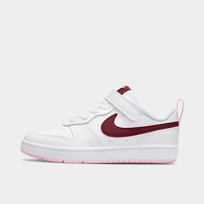 Little Kids' Nike Court Borough Low 2 Hook-and-Loop Casual Shoes
