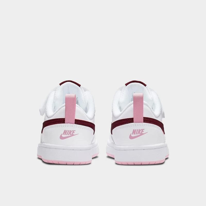 Little Kids' Nike Court Borough Low 2 Hook-and-Loop Casual Shoes