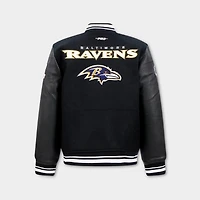 Big Kids' Pro Standard Baltimore Ravens NFL Retro Classic Rib Wool Varsity Jacket