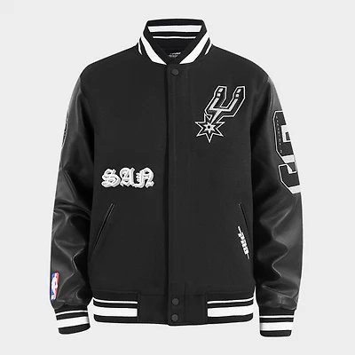 Men's Pro Standard San Antonio Spurs NBA Old English Wool Varsity Jacket