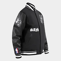 Men's Pro Standard San Antonio Spurs NBA Old English Wool Varsity Jacket