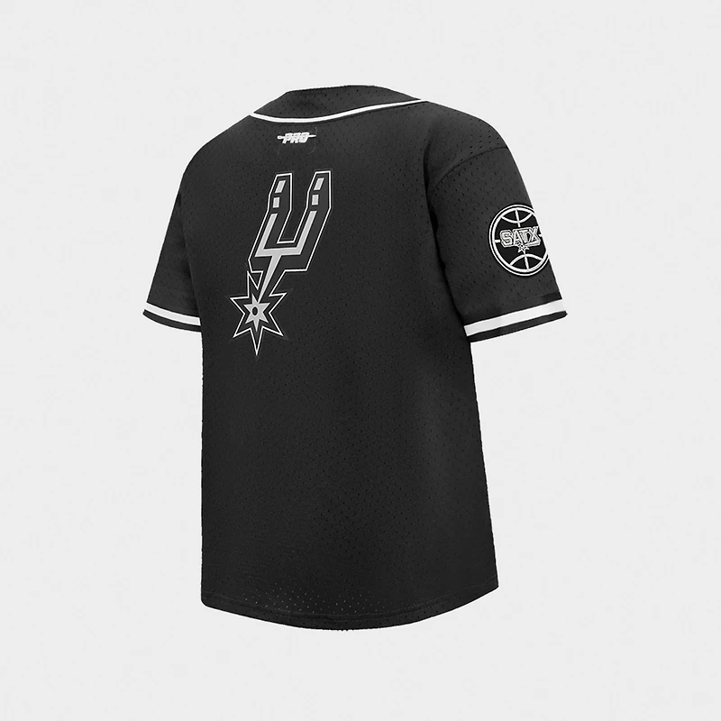 Big Kids' Pro Standard San Antonio Spurs NBA Wembanyama Mesh Button Down T-Shirt