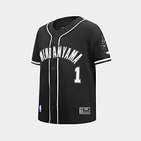 Big Kids' Pro Standard San Antonio Spurs NBA Wembanyama Mesh Button Down T-Shirt