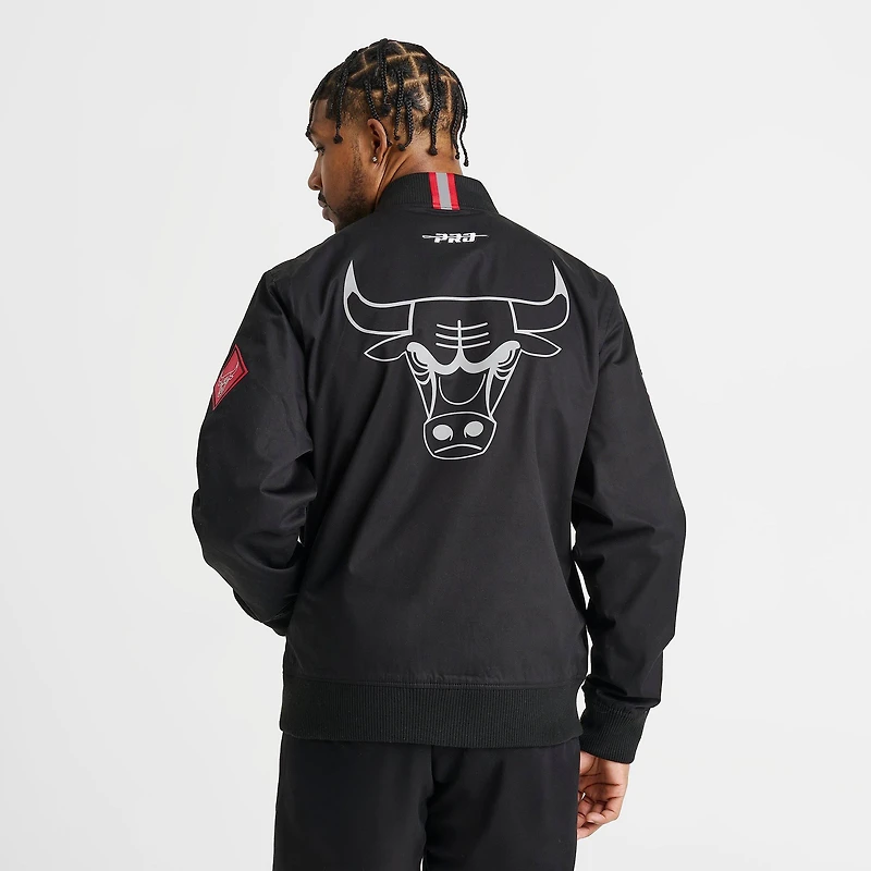 Men's Pro Standard Chicago Bulls NBA Reflective Logo Satin Full-Zip Jacket