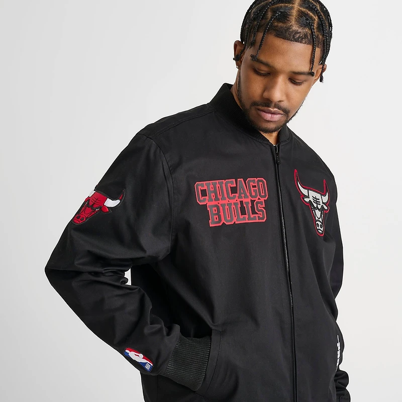 Men's Pro Standard Chicago Bulls NBA Reflective Logo Satin Full-Zip Jacket
