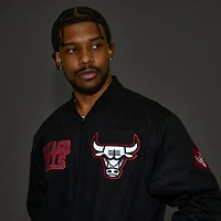 Men's Pro Standard Chicago Bulls NBA Reflective Logo Satin Full-Zip Jacket