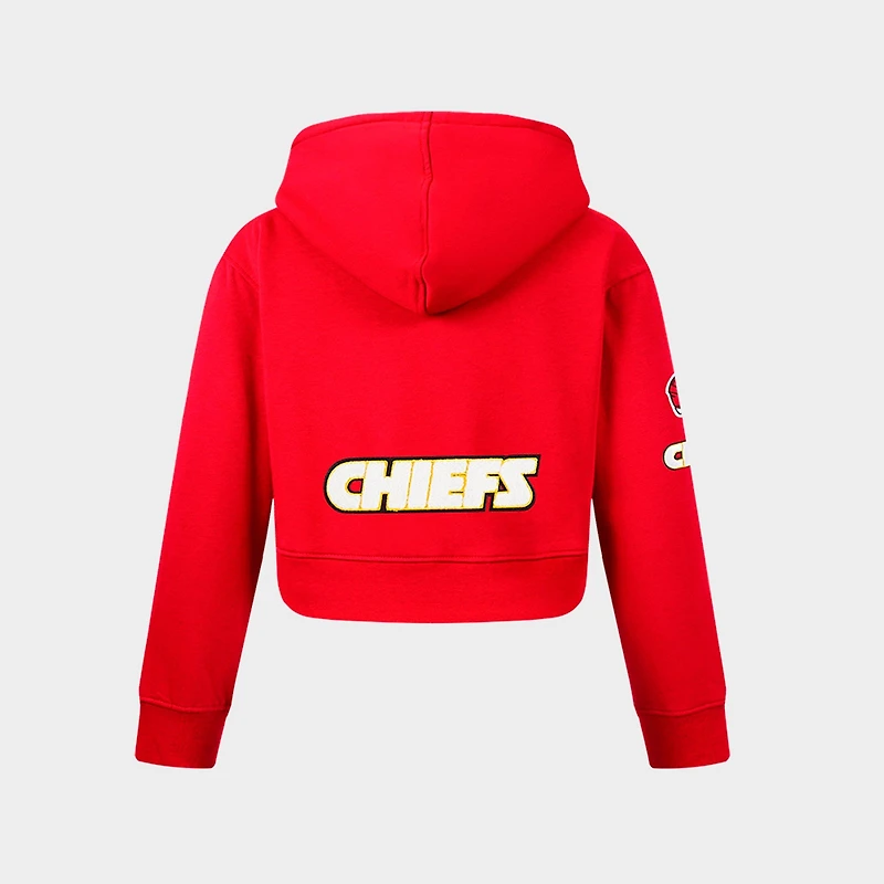 Girls' Big Kids' Pro Standard Kansas City Chiefs NFL Cropped Full-Zip Sweatshirt