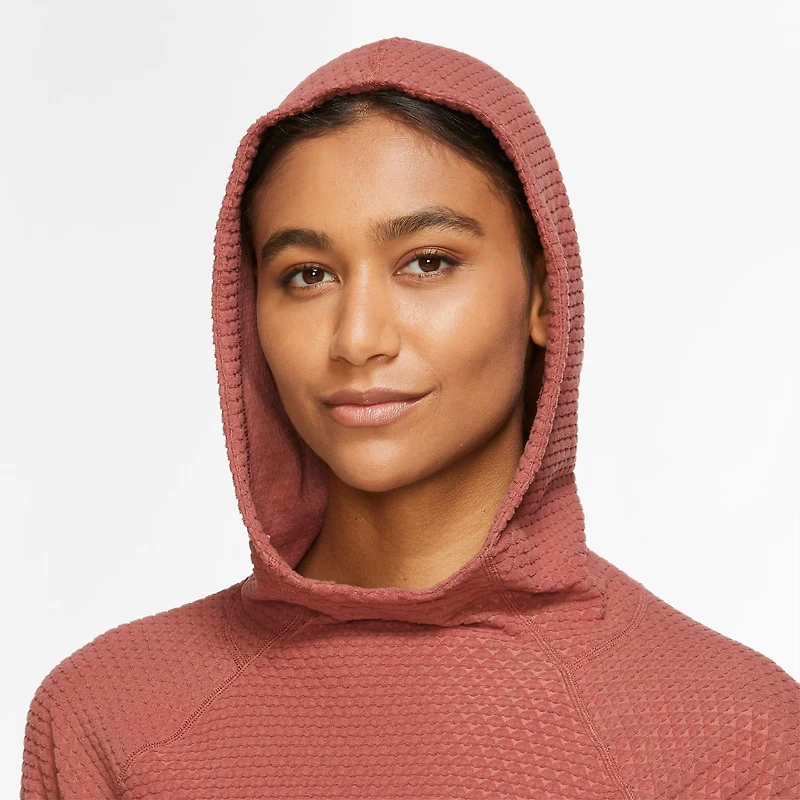 Women's Nike Pro Icon Clash Warm Hooded Long-Sleeve Training Top