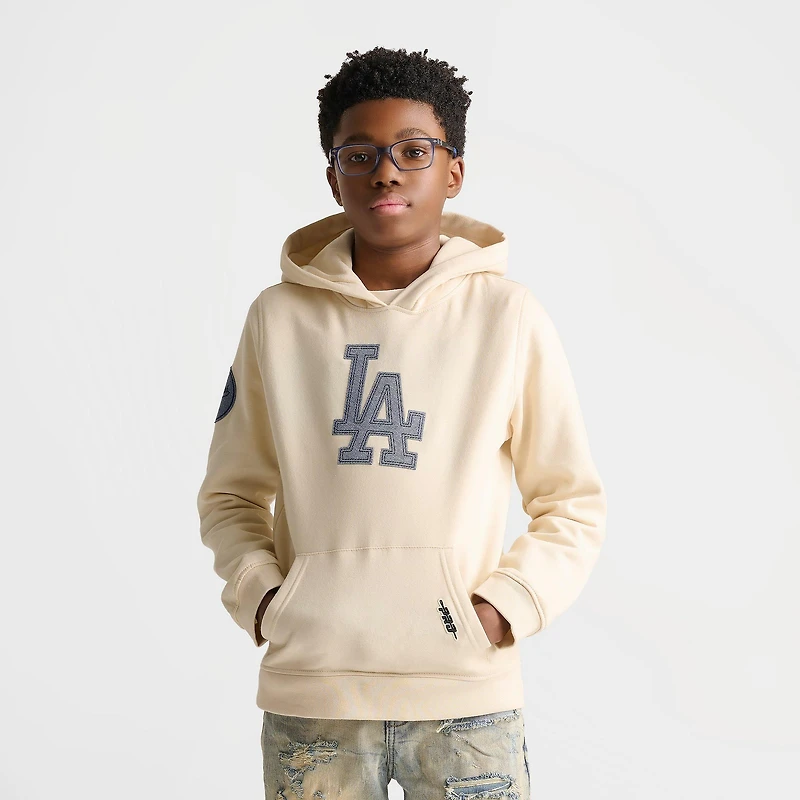 Big Kids' Pro Standard Los Angeles Dodgers MLB Denim Embroidery Pullover Hoodie